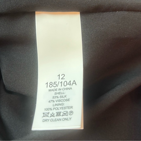 Kate Spade Meadow Shift Dress Size 12 Black Silk Blend Multicolor Floral - Picture 8 of 9